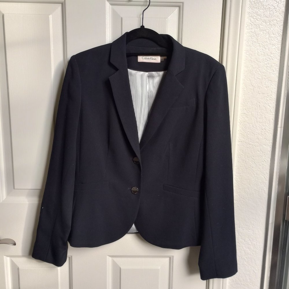 Calvin Klein Dark Blue Suit Jacket Blazer
